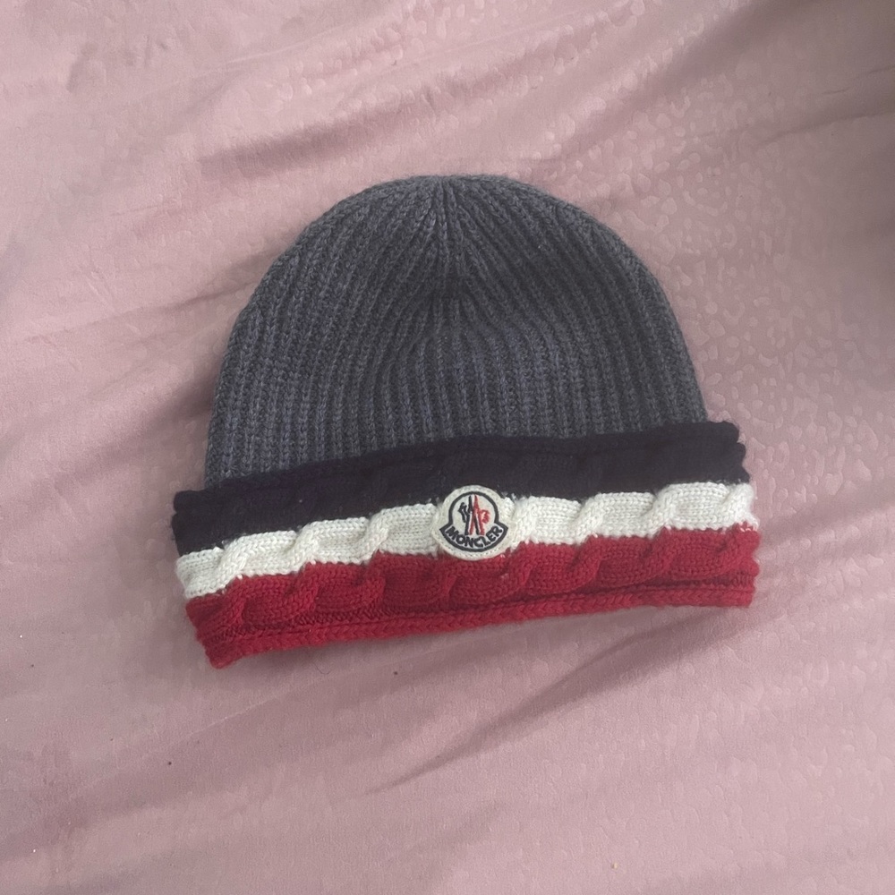 Moncler Infant Logo Patch Knitted Beanie